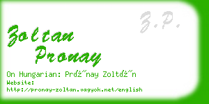 zoltan pronay business card